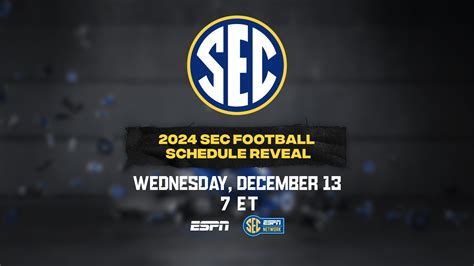 2024 sec football schedule|sec football schedule 2024 release date.